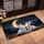 White Bunnies Golden Moon Night Sky Mountains Pine Trees - Home Decor Gift for Rabbit Lovers Doormat - 4