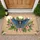 Blue Atlas Moth Celestial Moons Garden Flowers - Nature Lover Home Decor Gift Doormat - 1