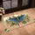 Blue Atlas Moth Celestial Moons Garden Flowers - Nature Lover Home Decor Gift Doormat - 4