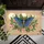 Blue Atlas Moth Celestial Moons Garden Flowers - Nature Lover Home Decor Gift Doormat - 6