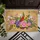 Red Cardinal Songbirds Pink Roses Hydrangeas Floral - Garden Decor Gift for Bird Lovers Doormat - 6