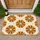 Mid-Century Modern Sunbursts Teal Golden Orange Decor Gift Doormat - 1