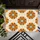 Mid-Century Modern Sunbursts Teal Golden Orange Decor Gift Doormat - 6