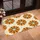 Mid-Century Modern Sunbursts Teal Golden Orange Decor Gift Doormat - 4