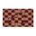 Deep Maroon Rustic Tan Checkerboard Outlined Circles - Home Decor Gift Doormat - 3