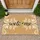 Welcome Golden Hibiscus Art Nouveau Botanical Home Decor Gift Doormat - 1