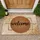 Welcome Script Background - Inviting Entryway Home Decor Doormat - 1