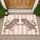 Two Mirrored Roaring Tigers Wide Jaws Curled Tails Vertical Stripes Home Decor Gift Doormat - 1