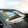 Green Eyed Grey Cat Vintage Surfboards Tropical Ocean - Car Decor Cat Lover Gift Car Sunshade - 6