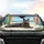 Green Eyed Grey Cat Vintage Surfboards Tropical Ocean - Car Decor Cat Lover Gift Car Sunshade - 4