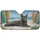Green Eyed Grey Cat Vintage Surfboards Tropical Ocean - Car Decor Cat Lover Gift Car Sunshade - 3