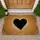 Bold Black Heart - Natural Home Decor Gift Doormat - 1