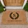 Custom Family Name Residence Wreath Letter Monogram - Family Home Decor Gift Doormat - 1