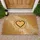Bold Black Outline Heart Golden Brown Texture - Welcome Home Decor Doormat - 1