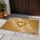 Bold Black Outline Heart Golden Brown Texture - Welcome Home Decor Doormat - 5
