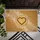 Bold Black Outline Heart Golden Brown Texture - Welcome Home Decor Doormat - 6