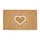 White Outline Heart Radiating Glow - Natural Fibrous Texture Housewarming Home Decor Gift Doormat - 3