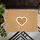 White Outline Heart Radiating Glow - Natural Fibrous Texture Housewarming Home Decor Gift Doormat - 6