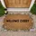 Custom Family Name Black Text Rustic Botanical Garden Flowers Home Decor Gift Doormat - 1