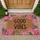 Good Vibes Heart Pink Rose Purple Iris Garden Floral - Positive Home Decor Gift Doormat - 1