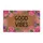 Good Vibes Heart Pink Rose Purple Iris Garden Floral - Positive Home Decor Gift Doormat - 3