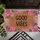 Good Vibes Heart Pink Rose Purple Iris Garden Floral - Positive Home Decor Gift Doormat - 6
