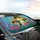 Iridescent Hummingbirds Floral Stained Glass Golden Sunflowers - Nature Lover Gift Car Sunshade - 6