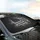 Distressed Black White Grey American Flag with Smoky Haze - Patriotic Everyday Gift Car Sunshade - 6