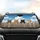 Curious Cats Wooden Fence Cloudy Sky - Everyday Auto Accessory for Cat Owners Car Sunshade - 4