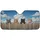 Curious Cats Wooden Fence Cloudy Sky - Everyday Auto Accessory for Cat Owners Car Sunshade - 3