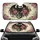 Majestic Heavily Scaled Black Dragon Pink Roses Ethereal Scrollwork - Fantasy Lover Gift Car Sunshade - 1