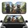 Four Raccoons Driving Open Road Banjo Guitar - Road Trip Lover Wildlife Gift Car Sunshade - 1