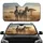 Zebra Family African Savannah Golden Sunset Landscape - Wildlife Lover Gift Car Sunshade - 1