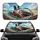 Border Collie French Bulldog Vintage Convertible - Dog Lover Travel Gift Car Sunshade - 1