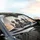 Five Grey Aliens Driving Cosmic Desert Adventure - Futuristic Sci-Fi Fan Gift Car Sunshade - 6