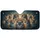 Fluffy Majestic Long-Haired Ginger Tabby Calico Cats with Red Bell Collar - Cat Lover Gift Car Sunshade - 3