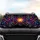 Vibrant Fluid Droplets Petals Swirls Burst Black Background - Car Decor Gift Car Sunshade - 4