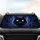 Large White Eyes Whiskers Black Cat Face Starlight Deep Cosmic Night Sky - Cat Lover Gift Car Sunshade - 4