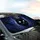 Large White Eyes Whiskers Black Cat Face Starlight Deep Cosmic Night Sky - Cat Lover Gift Car Sunshade - 6