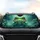 Green Frog Reflective Orange Eyes Pond Mist Aquatic Foliage - Wildlife Lover Gift Car Sunshade - 4