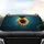 Golden Sunflower Blue Dark Seed Head Green Stem Deep Twilight Scene - Nature Lover Gift Car Sunshade - 4
