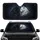 Black White Long-Haired Cats Golden Eyes Noses Touching - Feline Lover Auto Accessory Car Sunshade - 1
