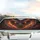 Reptilian Eyes Glowing Magma Cracks Volcanic Landscape - Driving Style Car Decor Gift Car Sunshade - 5