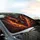 Reptilian Eyes Glowing Magma Cracks Volcanic Landscape - Driving Style Car Decor Gift Car Sunshade - 6