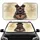 Majestic Smiling Rottweiler Heart Paws Golden Light Clouds - Dog Lover Gift Car Sunshade - 1