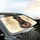 Majestic Smiling Rottweiler Heart Paws Golden Light Clouds - Dog Lover Gift Car Sunshade - 6
