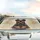 Majestic Smiling Rottweiler Heart Paws Golden Light Clouds - Dog Lover Gift Car Sunshade - 5