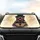 Majestic Smiling Rottweiler Heart Paws Golden Light Clouds - Dog Lover Gift Car Sunshade - 4