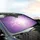 Lavender Violet Pink Magenta White Glow Bokeh Stars Glitter Light Rays - Stargazer Night Sky Gift Car Sunshade - 6