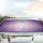 Lavender Violet Pink Magenta White Glow Bokeh Stars Glitter Light Rays - Stargazer Night Sky Gift Car Sunshade - 5